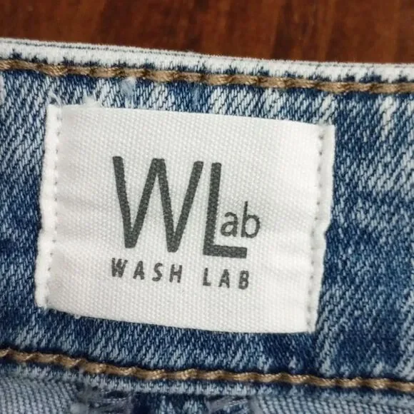 Wash Lab Denim Chevron Raw Hem Maxi Skirt - Size 29 / M - L - Picture 10 of 14